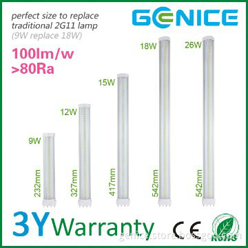 542mm long 2g11 led 2G11 LED tube with internal UL driver